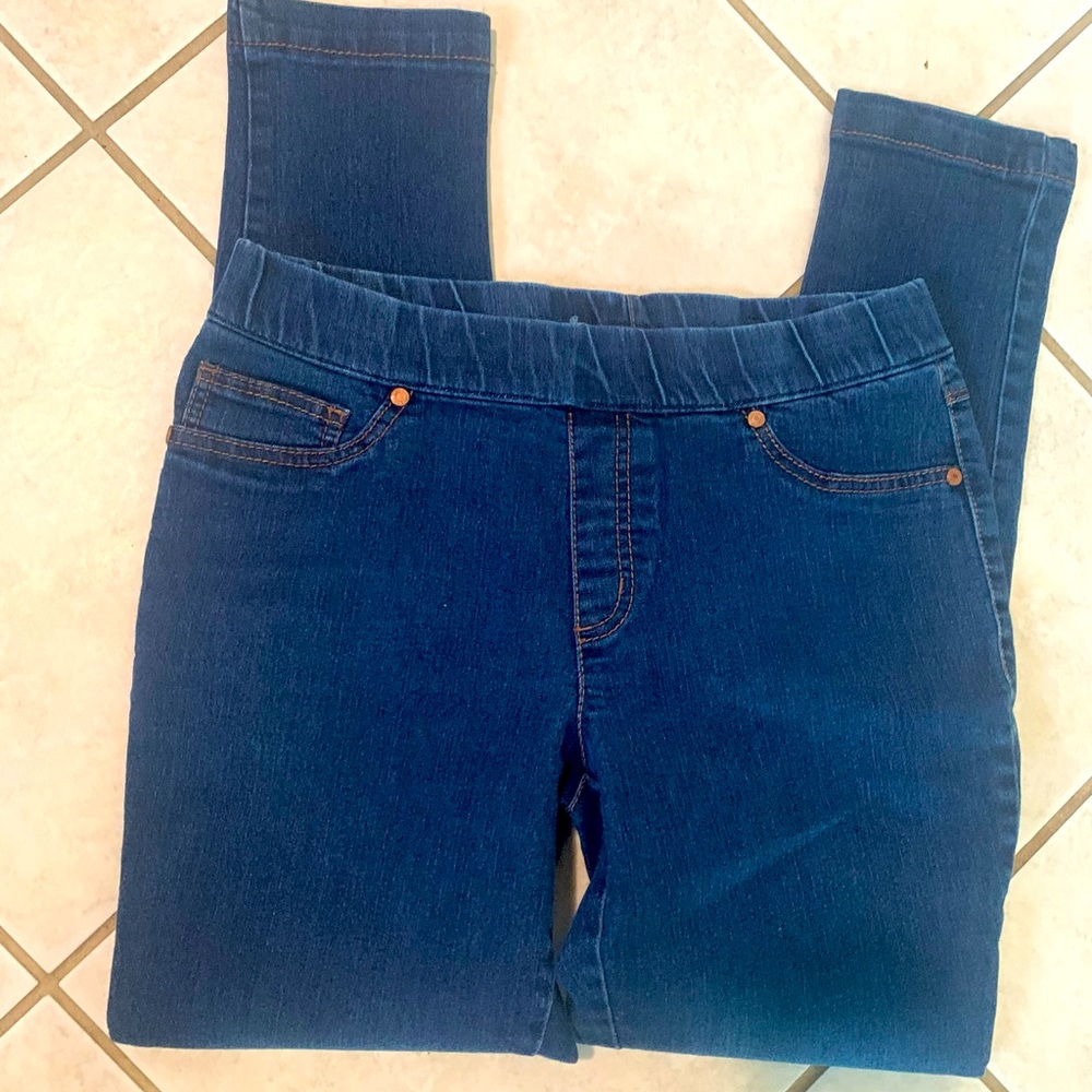 WOMENS FADED GLORY DENIM JEAN LEGGINGS SZ 10